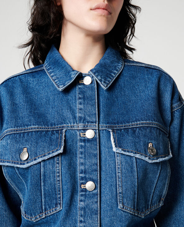 Veste en jean bleu foncé - Pimkie