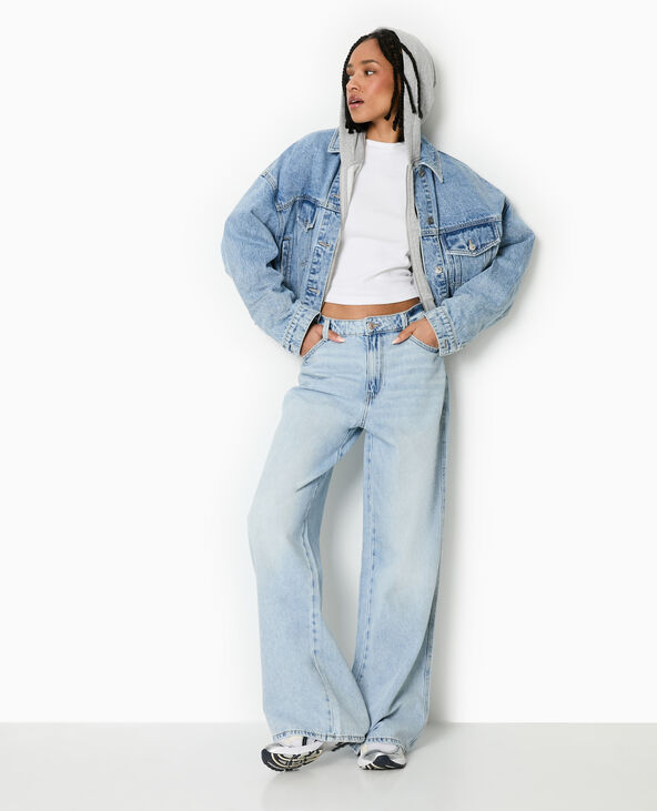 Jean baggy taille haute bleu - Pimkie