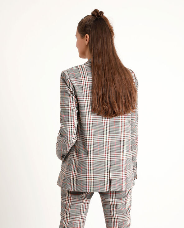 Blazer à carreaux beige - Pimkie