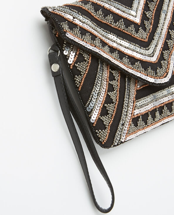 Pochette perles et sequins noir - Pimkie
