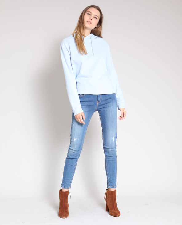 Sweat à capuche bleu - Pimkie