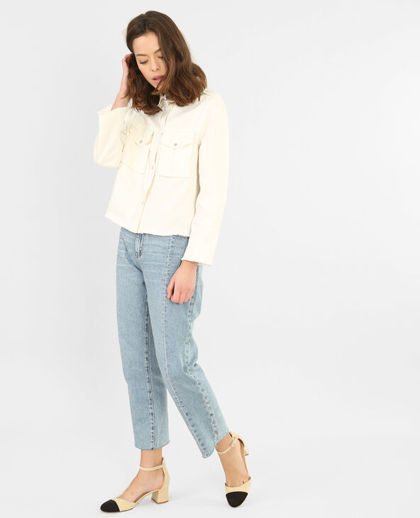 Veste denim blanche blanc - Pimkie