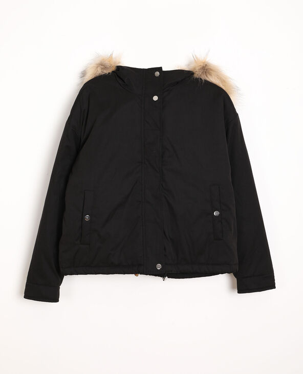 Parka courte à capuche noir - Pimkie