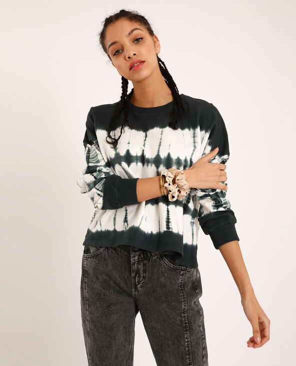 Sweat tie & dye noir - Pimkie