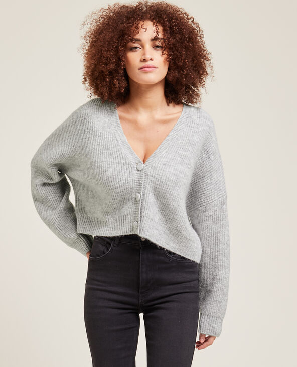 Gilet court grosse maille store