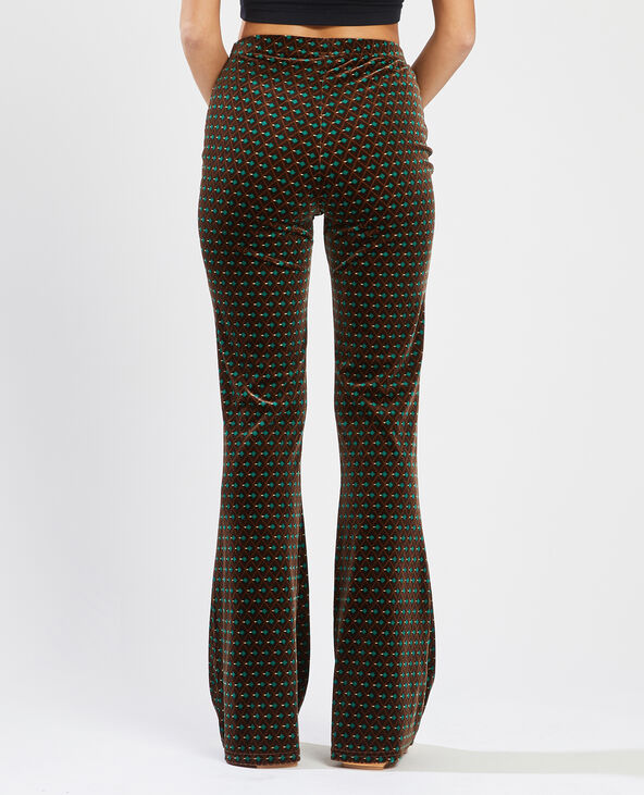 Pantalon flare en velours marron - Pimkie