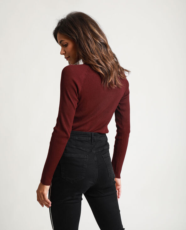 Pull à col montant bordeaux - Pimkie