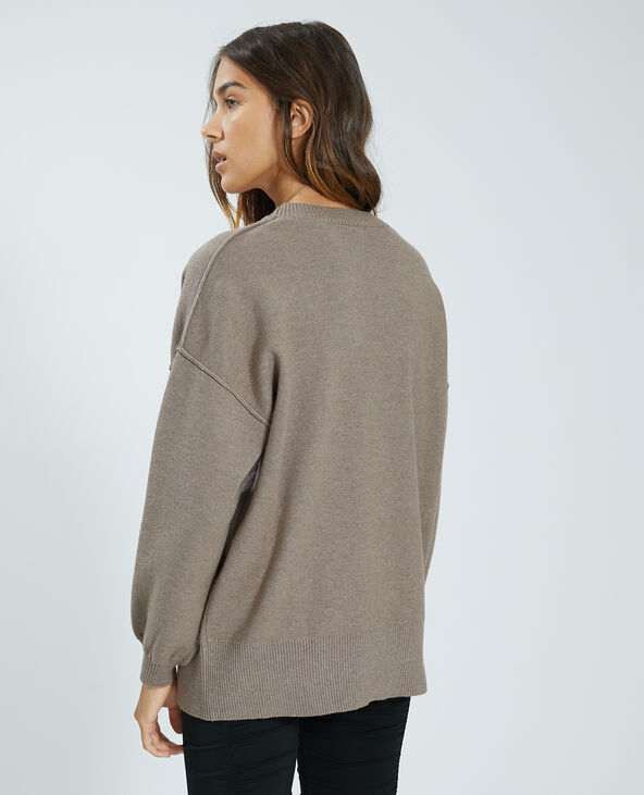 Gilet oversize gris shop
