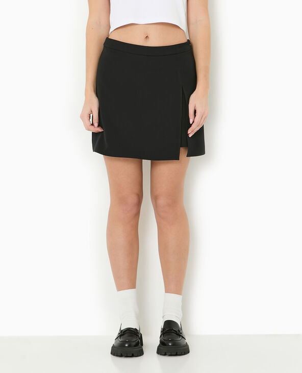 Jupe-short avec fente noir - Pimkie