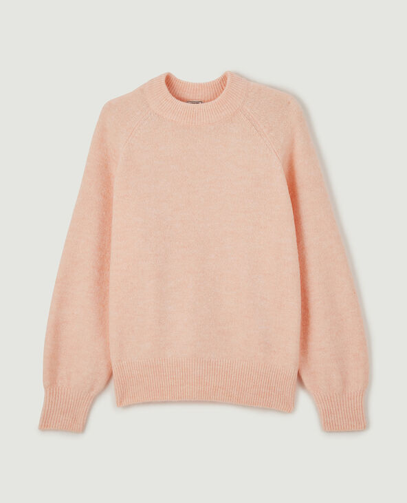 Pull col rond avec laine rose clair - Pimkie