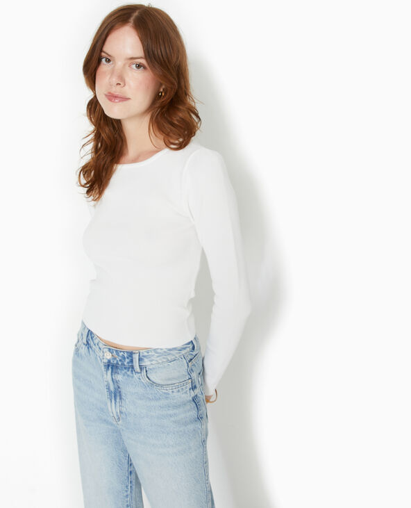 Pull fin avec dos-nu blanc - Pimkie