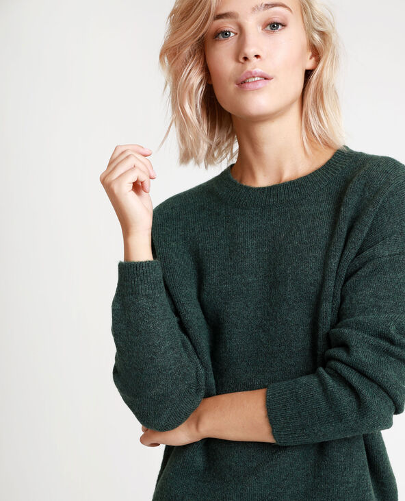 Pull uni vert foncé - Pimkie