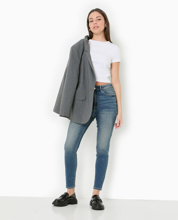 Jean skinny taille haute bleu - Pimkie