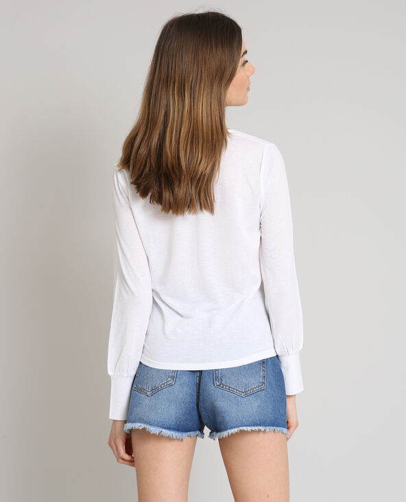 Blouse cache-cœur blanc - Pimkie