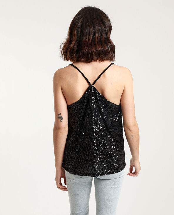 Top à sequins noir - Pimkie