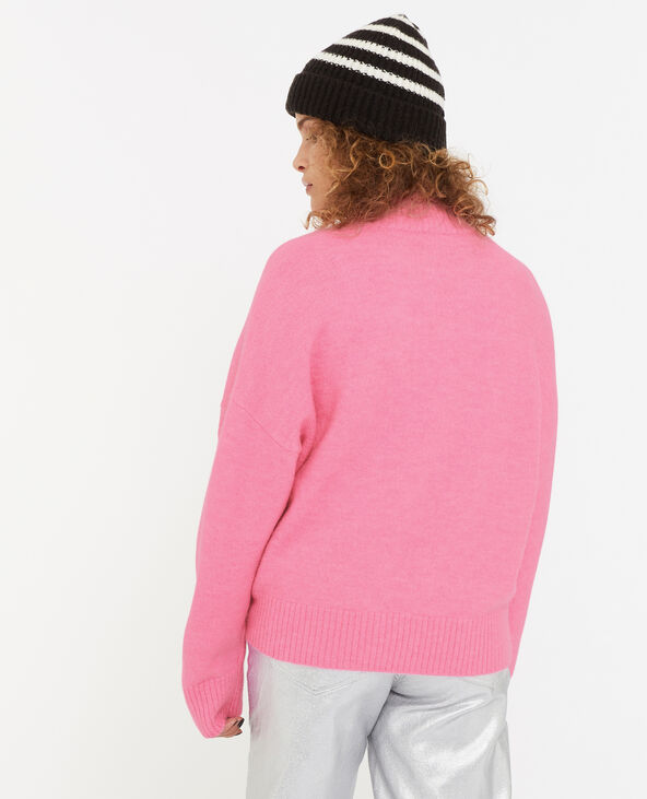 Pull oversize col montant rose - Pimkie