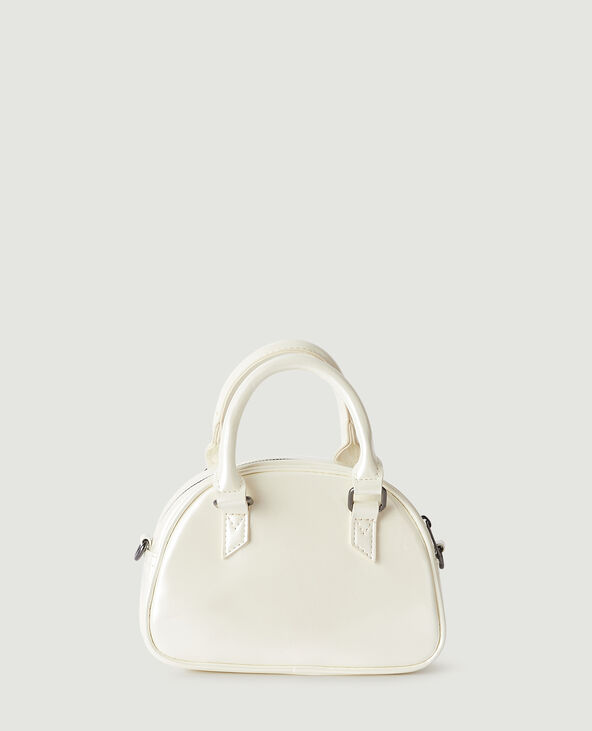 Petit sac vinyle à bandoulière amovible blanc - Pimkie