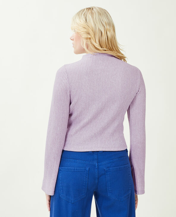 Top manches flare maille plissée violet - Pimkie