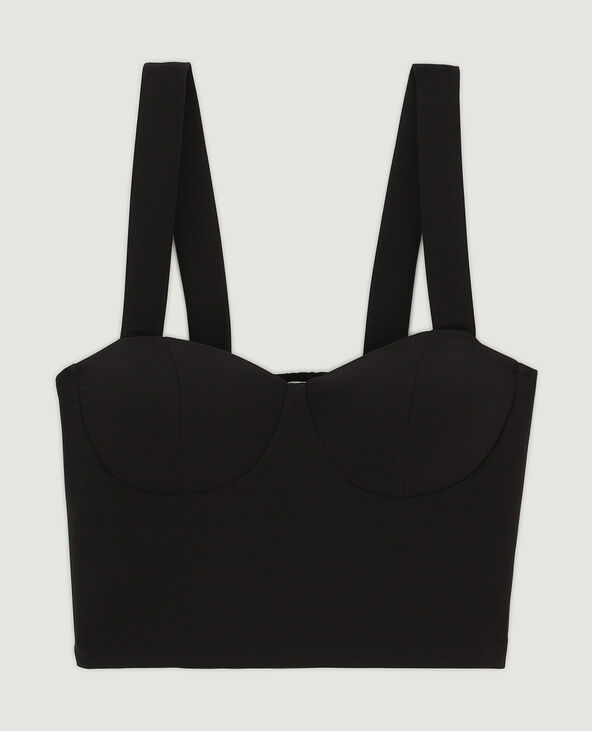 Top brassière larges bretelles noir - Pimkie