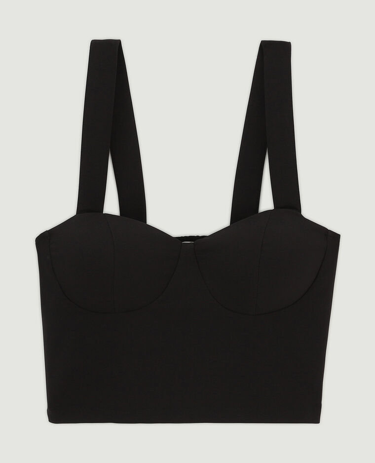 Top brassière larges bretelles noir - Pimkie
