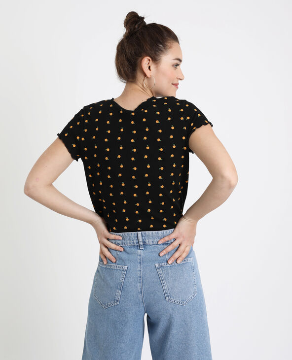 T-shirt texturé noir - Pimkie