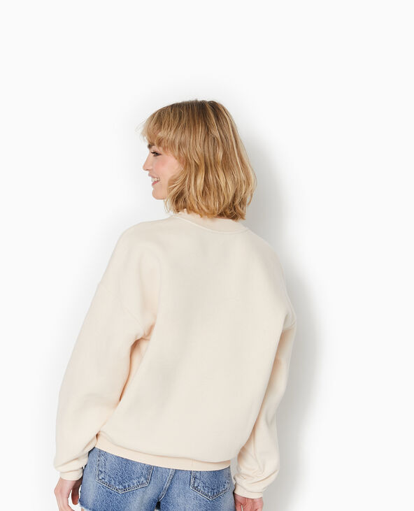Sweat avec print beige - Pimkie