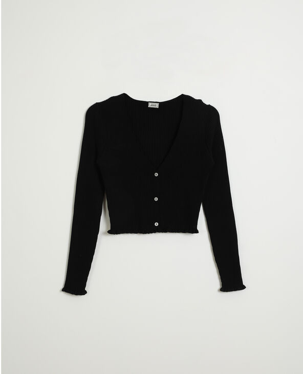 Gilet cropped noir - Pimkie