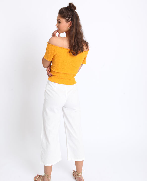 Pantalon cropped blanc - Pimkie