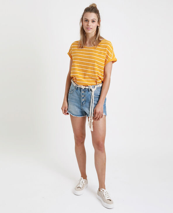 T-shirt rayé jaune ocre - Pimkie