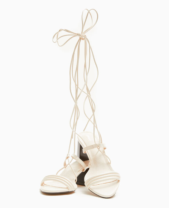 Sandales a talons avec lacets tour de cheville Pimkie