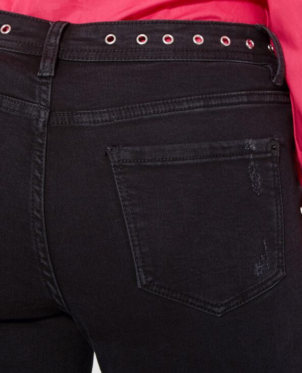 Jean skinny à œillets noir - Pimkie