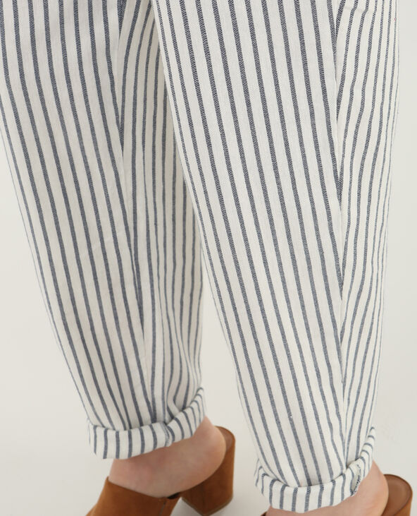 Combi-pantalon rayée blanc - Pimkie