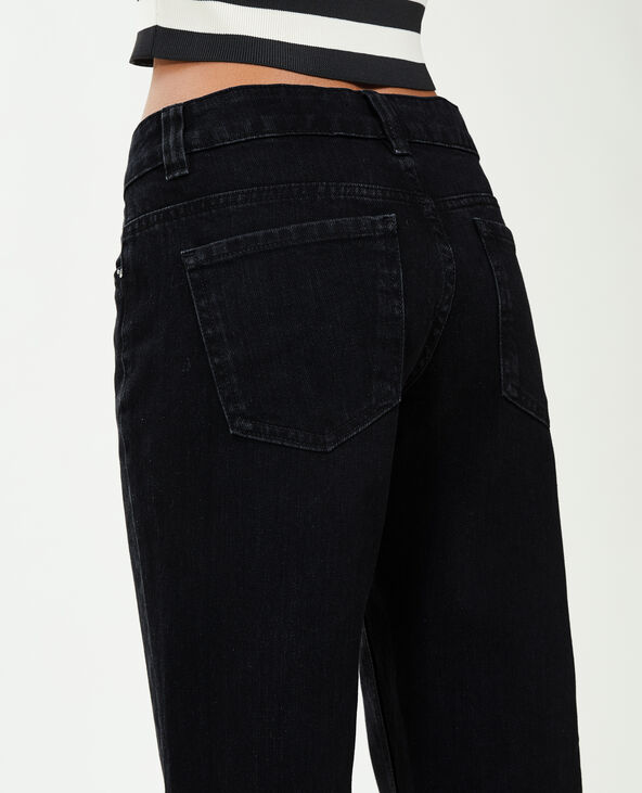Jean straight taille basse noir - Pimkie
