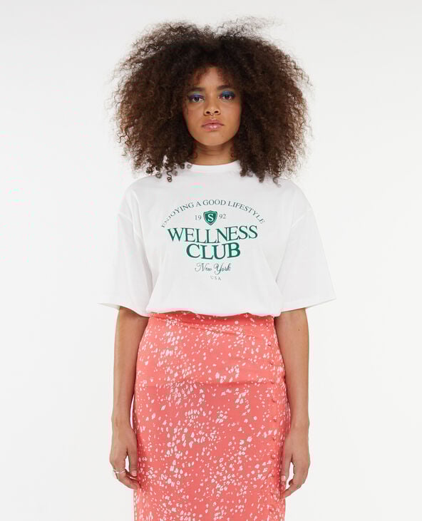 T-shirt oversize avec print devant blanc - Pimkie