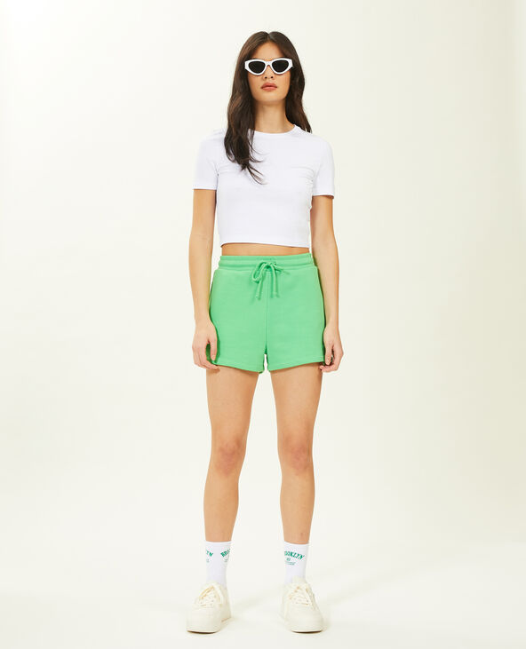 Short en molleton vert - Pimkie