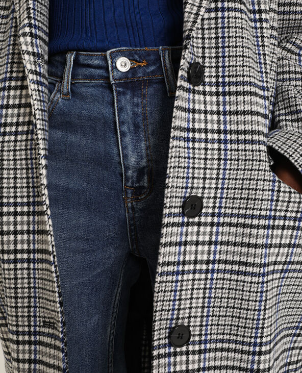 Manteau long droit gris chiné - Pimkie
