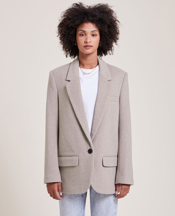 Veste blazer oversize drap de laine