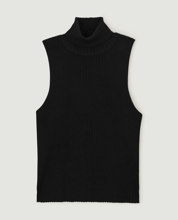 Top col roulé sans manches noir - Pimkie