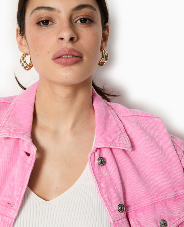 Veste en jean rose - Pimkie