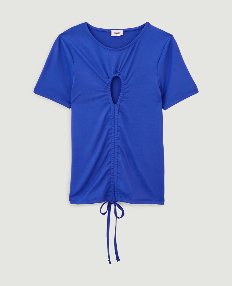 Top avec découpe et liens coulissés bleu électrique - Pimkie