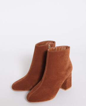 bottines à talons marron