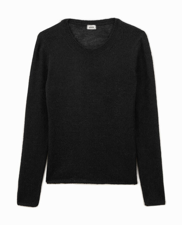 Pull en maille légère et transparente noir - Pimkie