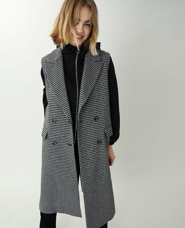Manteau noir sans manche sales