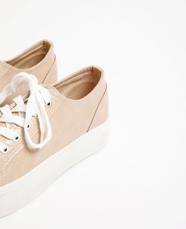 Baskets faux python beige - Pimkie