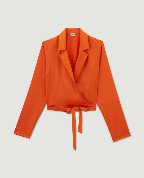 Chemise cache-coeur orange - Pimkie
