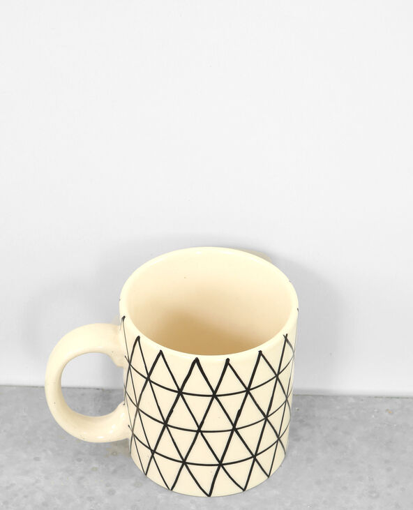 Mug à imprimé géométrique blanc - Pimkie