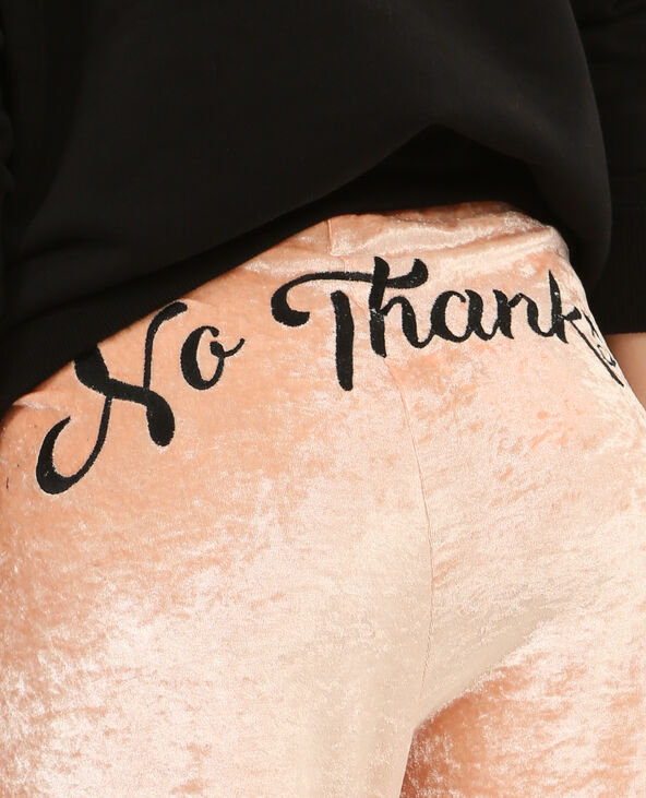 Pantalon de jogging effet velours rose clair - Pimkie