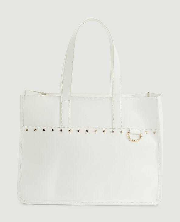 Sac cabas clouté blanc - Pimkie