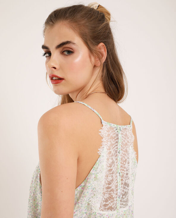 Top à fleurs blanc - Pimkie