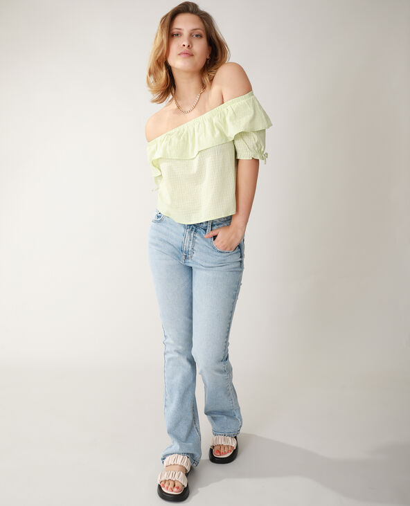 Top Vichy vert clair - Pimkie